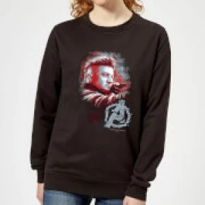 Image of Avengers Endgame Hawkeye Brushed Womens Sweatshirt - Black