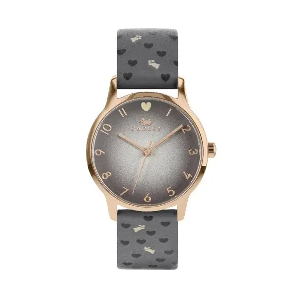 image of Radley RY2942A Rose Gold Plated Leather Strap Watch - W51189