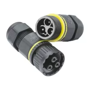 Image of MLA Knightsbridge IP68 16A Plug And Socket Cable Connector (3-Pole) - JB0011