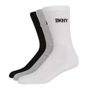 image of DKNY Ribbed 3 Pack Socks - Black