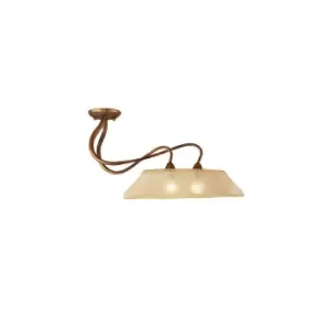 image of (0039 004) Tentacle Ceiling 2 Light E14, Rustic Gold