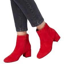 Image of Dune Multicoloured Suede 'Olyvea' Block Heel Ankle Boots - 3