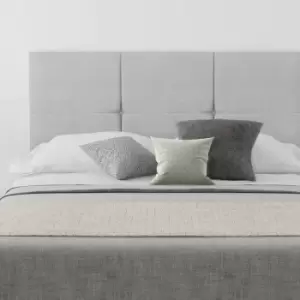 Image of Aspire - Caine Upholstered Headboard, Kimiyo Linen, Silver - Headboard 60cm Size Double (135x200)