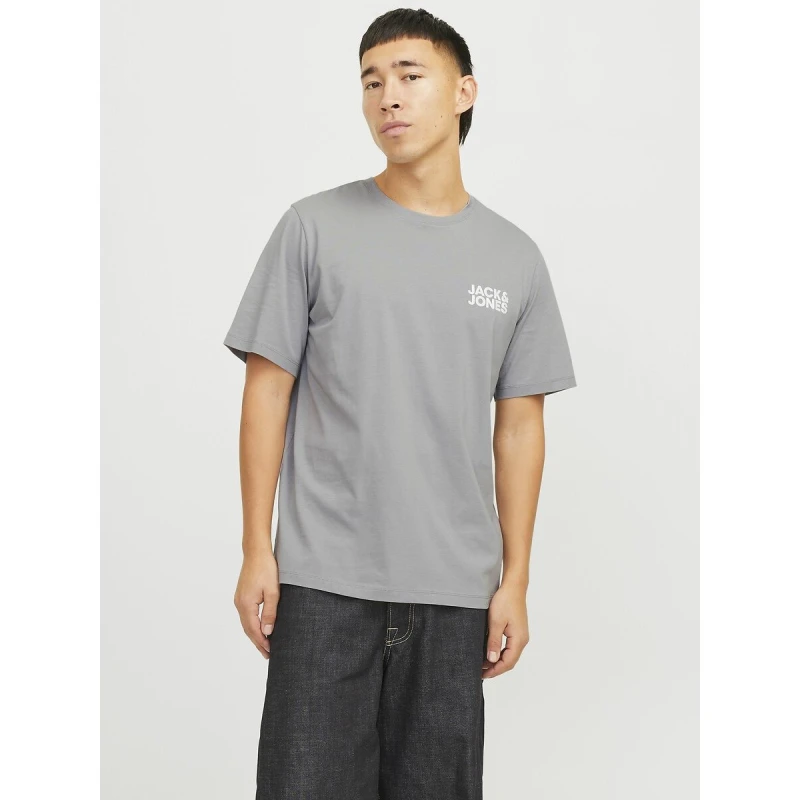 Image of jack & jones Corp Small Logo T-Shirt light grey Cotton M