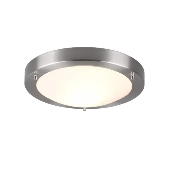 image of Condus Modern Bathroom Ceiling Light Nickel Matt IP44