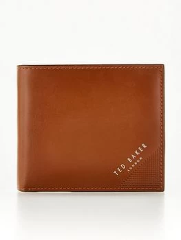 Image of Ted Baker Leather Bifold Wallet with Coinholder - Tan, Men