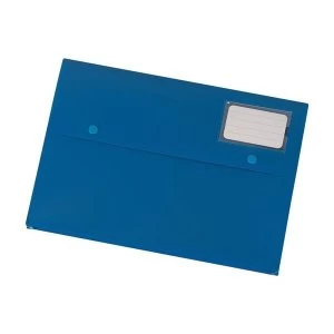 image of 5 Star A4 Document Wallet Polypropylene Blue Pack of 3