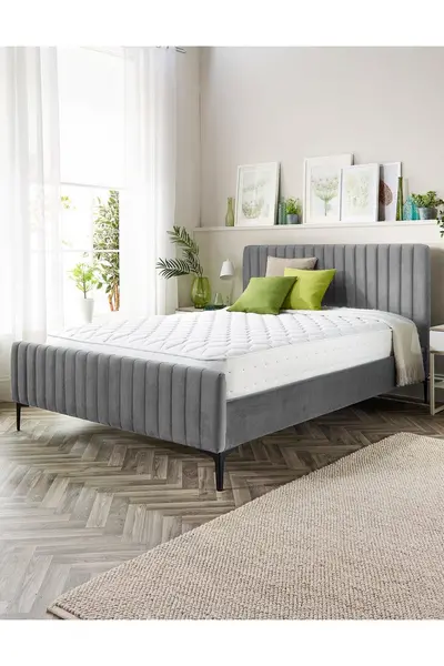 Image of Aspire Vermont Grey Bed Frame Grey