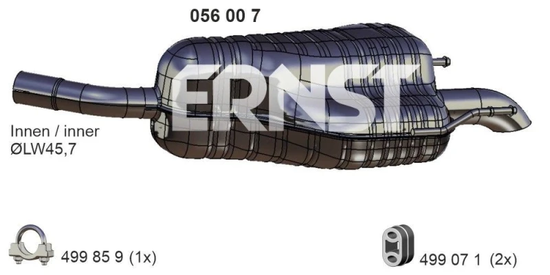 Image of Rear silencer ERNST 056007