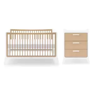 Image of SnuzFino 2 Piece Nursery Furniture Set - White Natural