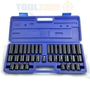 image of Toolzone Impact Socket Set - 38 Piece