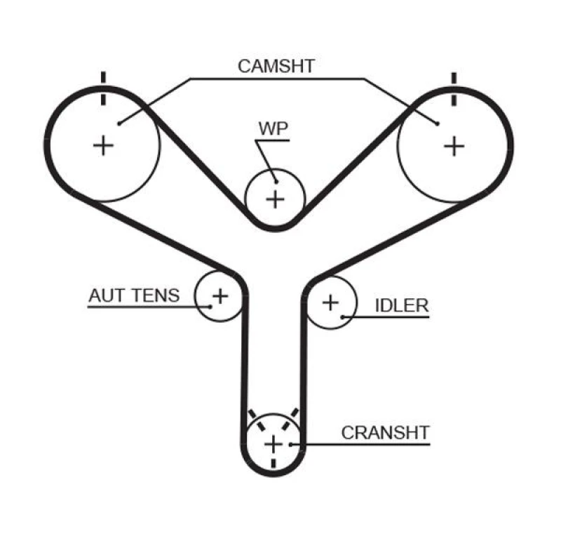 Image of GATES T298 Timing Belt Number of Teeth: 211 Timing Belt (306)