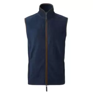 Image of Premier Mens Artisan Fleece Gilet (L) (Navy/Brown)