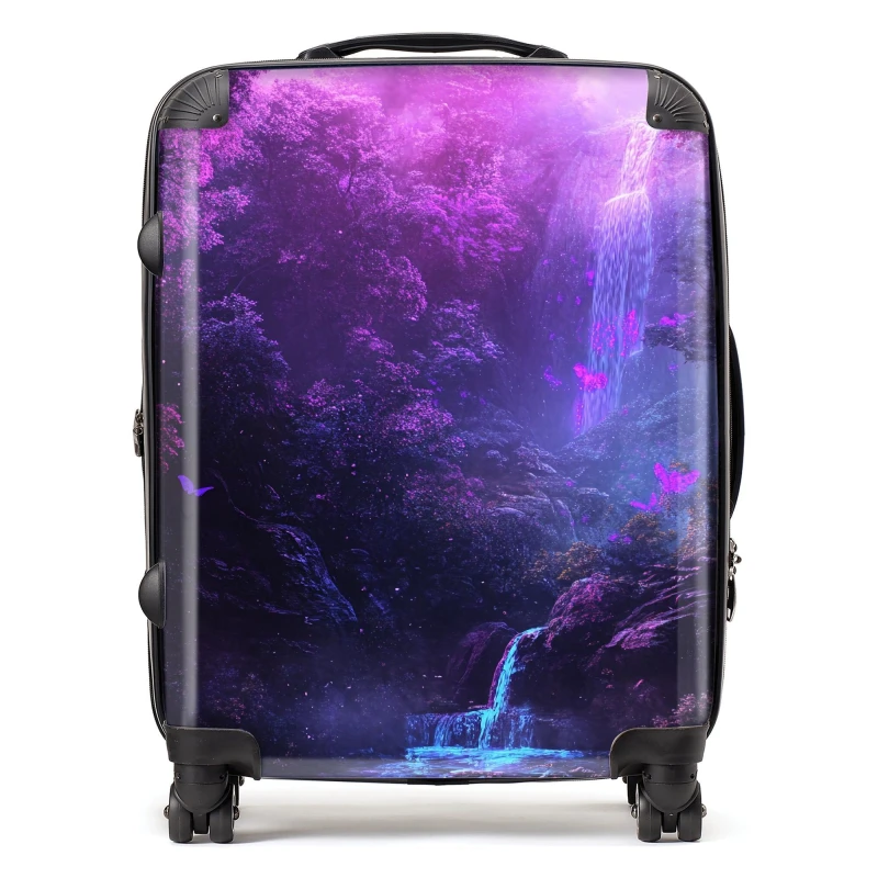 Image of Designer Luggage Elena Sable: 00027 Suitcase in Purple Size: Large Purple Unisex Large