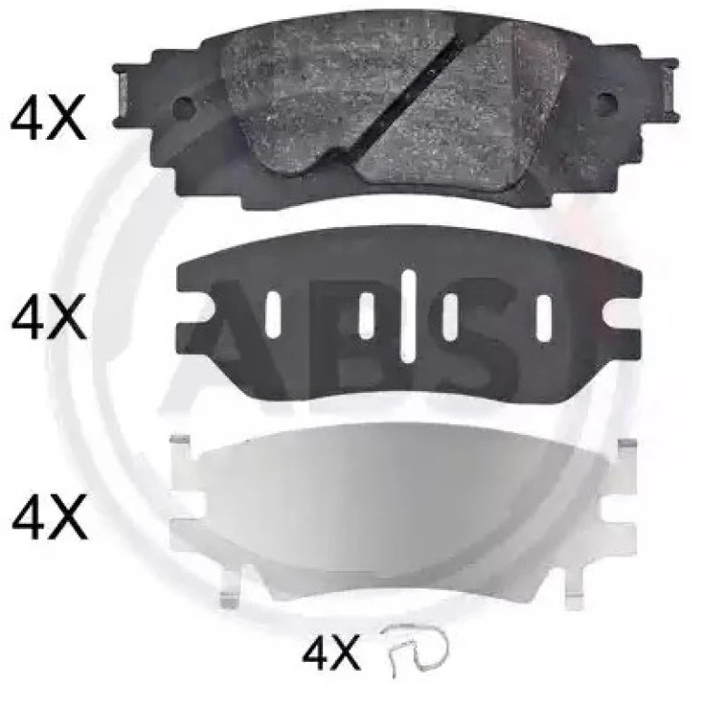 Image of A.B.S. 35135 Brake pad set without integrated wear sensor Brake Pad Set,disc brake (402)