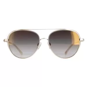 Image of Ted Baker Aviator Rose Gold Light Grey Gradient TB1575 Runa Sunglasses