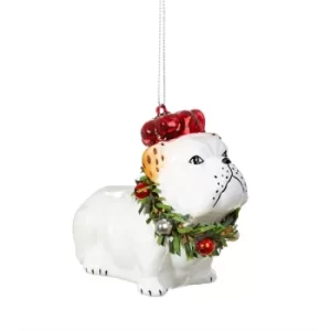 image of British Bull Dog Bruce Shaped Bauble