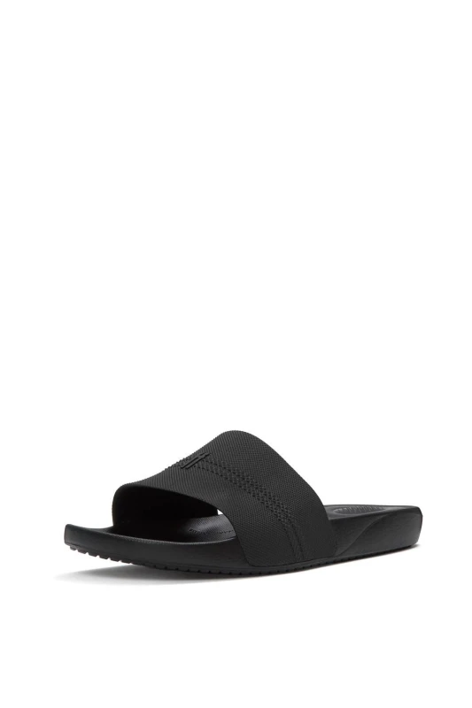 Image of FitFlop Mens iQushion Pool Slides in Black Size: 12 Black Male 12