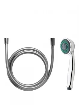 Image of Aqualux Classic Folk 3 Function Shower Head Hose And Bracket Set