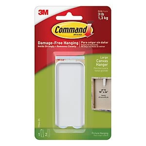 image of Command Large Canvas Picture Hanger White