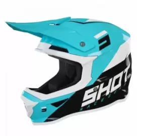 SHOT Furious Chase Black Turquoise Glossy Offroad Helmet L