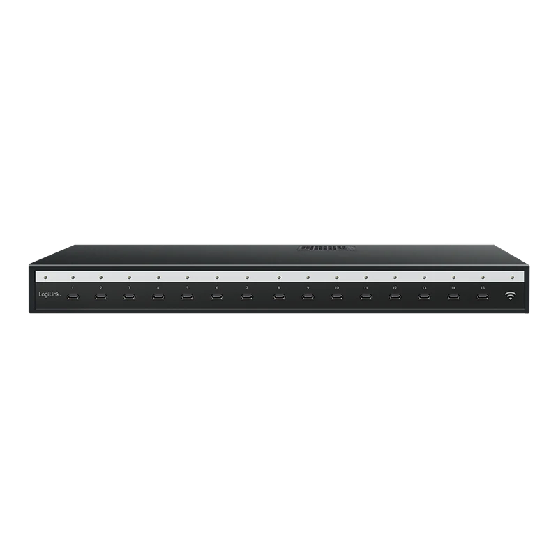 Image of LogiLink USB-C multi-charger (IPSS). 15-Port. PD. smart. black