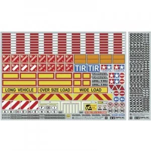 image of Tamiya 56534 1:14 Warning symbol decals