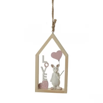 Image of Mouse With Heart Balloon Hanging Dec By Heaven Sends