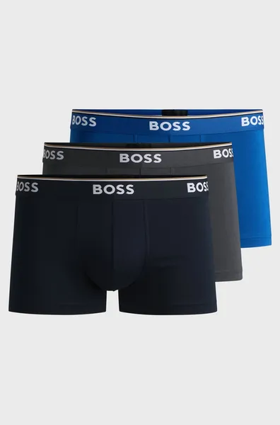 image of Boss Bodywear 3 Pack Power Boxer Shorts Trunks Small Black 42212441350