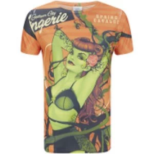 image of DC Comics Mens Bombshell Poison Ivy T-Shirt - Red - L