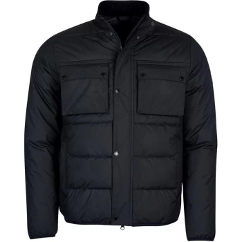 Image of Barbour International Transmission Throttle Baffle Quilted Jacket - Black BK11