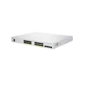 image of Cisco CBS350-24FP-4G-UK network switch Managed L2/L3 Gigabit Ethernet (10/100/1000) Silver