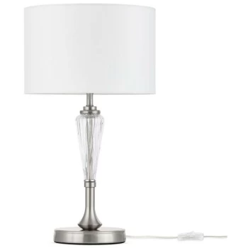 Image of Maytoni Lighting - Alicante Table Lamp Nickel, 1 Light, E14