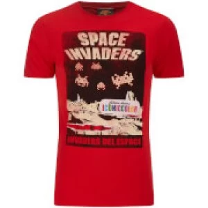 Image of Atari Mens Space Invaders Del EAtari Space T-Shirt - Red - M