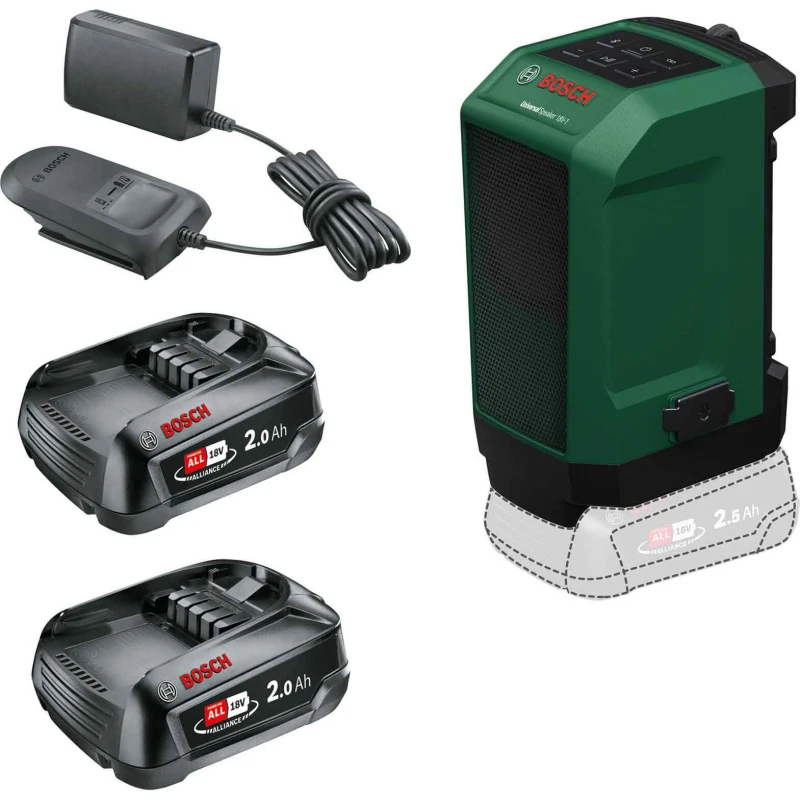 Image of Bosch UNIVERSALSPEAKER 18V-1 18v P4A Cordless Bluetooth Speaker 2 x 2ah Li-ion Charger No Case