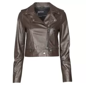 image of Oakwood YOKO womens Leather jacket in Brown - Sizes M,L,3XL