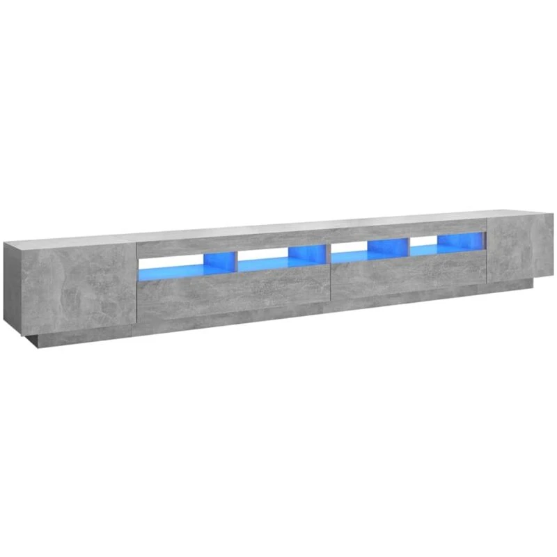 Image of VIDAXL TV Cabinet with LED Lights Concrete Grey 300x35x40cm Vidaxl 8720286641163