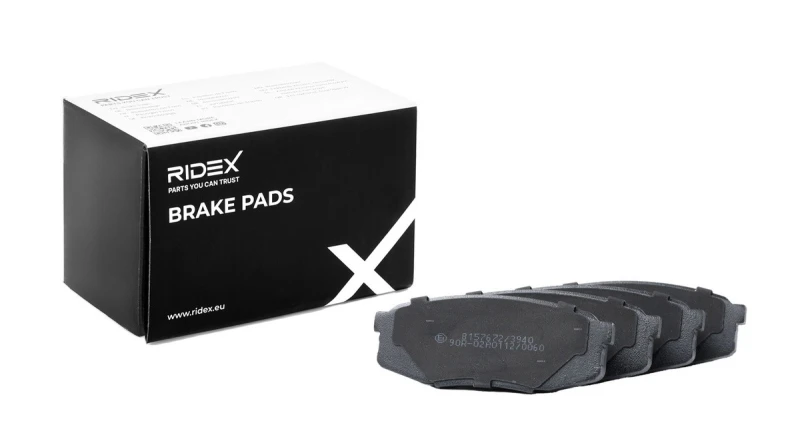 Image of RIDEX 402B1005 Brake pad set Rear Axle, not prepared for wear warning indicator Brake Pad Set,disc brake (402)