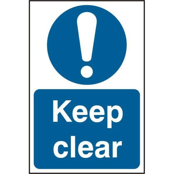 Image of ASEC Keep Clear 200mm x 300mm PVC Self Adhesive Sign