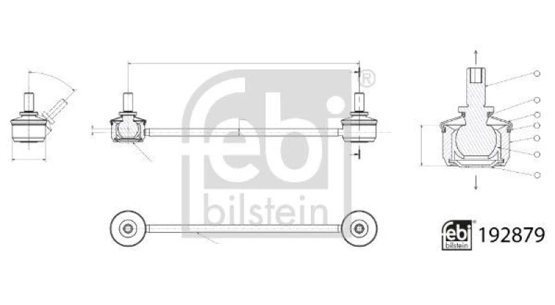 Image of Anti-roll bar link FEBI BILSTEIN 192879