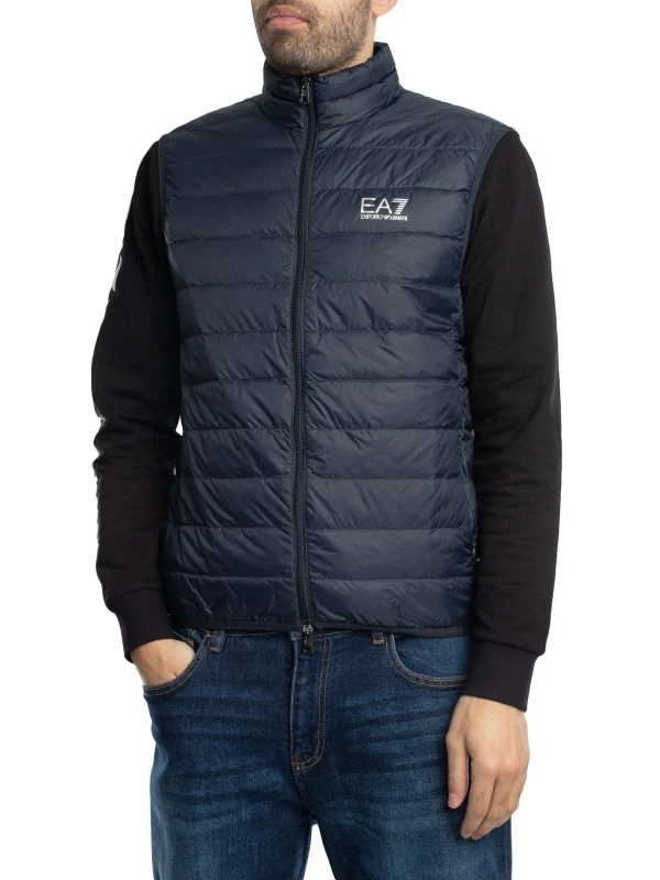 Image of EA7 Chest Logo Lightweight Gilet Blue S