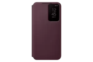 image of Samsung Galaxy S22 Smart Clear View Cover in Burgundy (EF-ZS901CEEGEW)