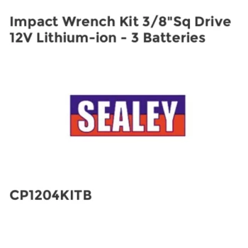 Image of Impact Wrench Kit 3/8"Sq Drive 12V Lithium-ion - 3 Batteries