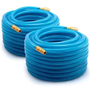 Compressed Air Hose 2Pcs Set Rubber 1/4" 20m 15bar