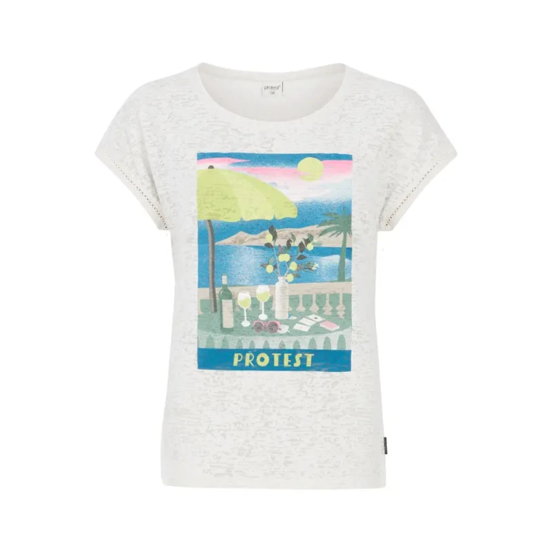 Image of Protest Womens T-Shirt Protest Elles 25 Beige Female XS