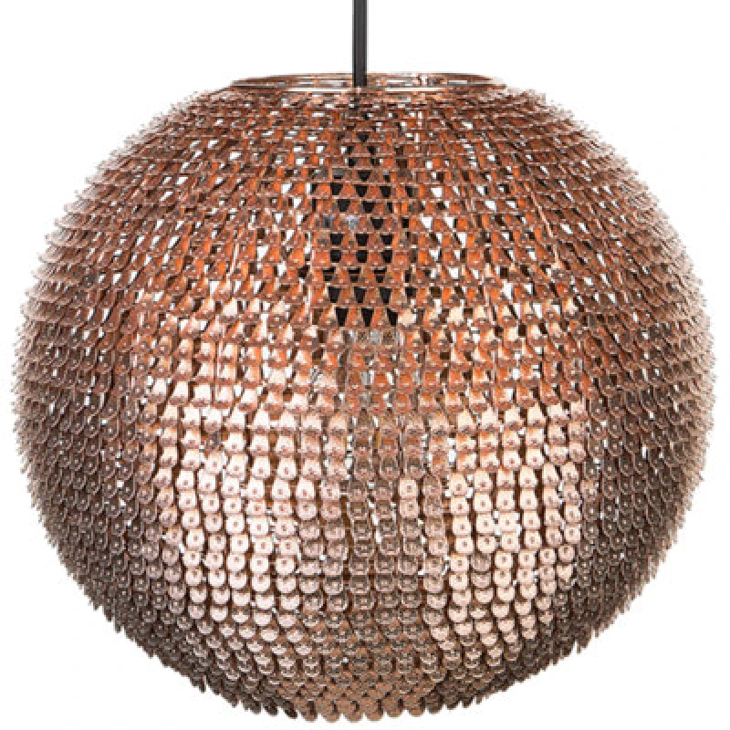 Image of Beliani Pendant Lamp Seine Metal Copper
