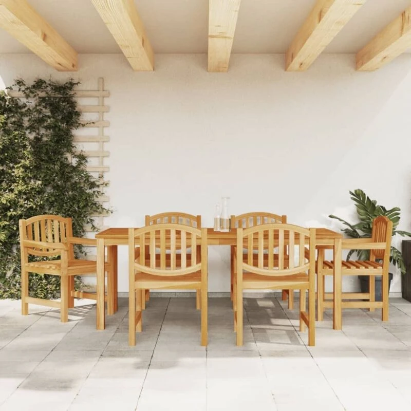 Image of VIDAXL 7 Piece Garden Dining Set Solid Wood Teak vidaXL 8721012207684