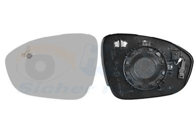 Image of VAN WEZEL Wing mirror glass VAN WEZEL 1510835