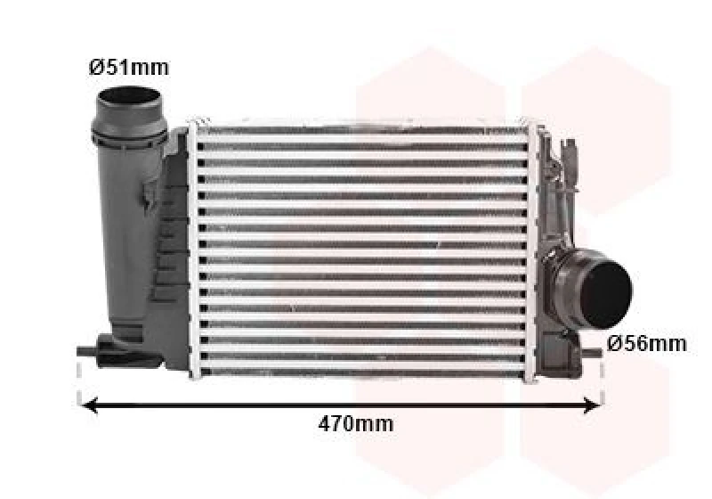 Image of VAN WEZEL Intercooler VAN WEZEL 43014710