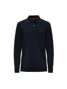 image of Ralph Lauren Golf Long Sleeve Stretch Mesh Polo - Navy Size M Men